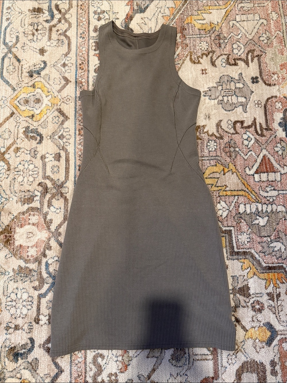 lululemon Ribbed Sleeveless Dress - Olive Green